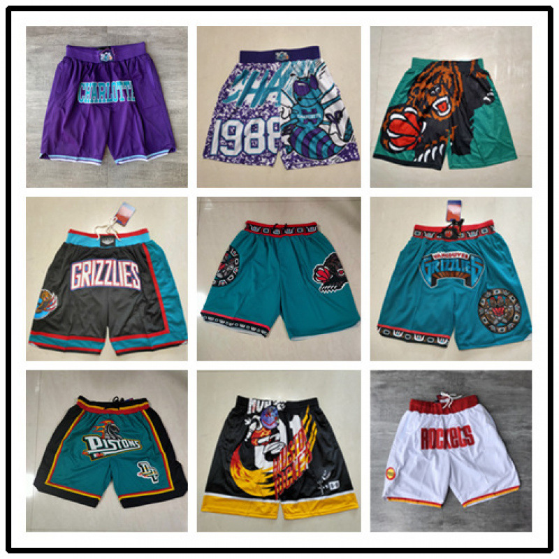 Just Don Basketball Shorts Wholesale Warriors Lakers 76Ers Heat Raptors Magic Pocket Shorts Retro Basketball Shorts Trendy
