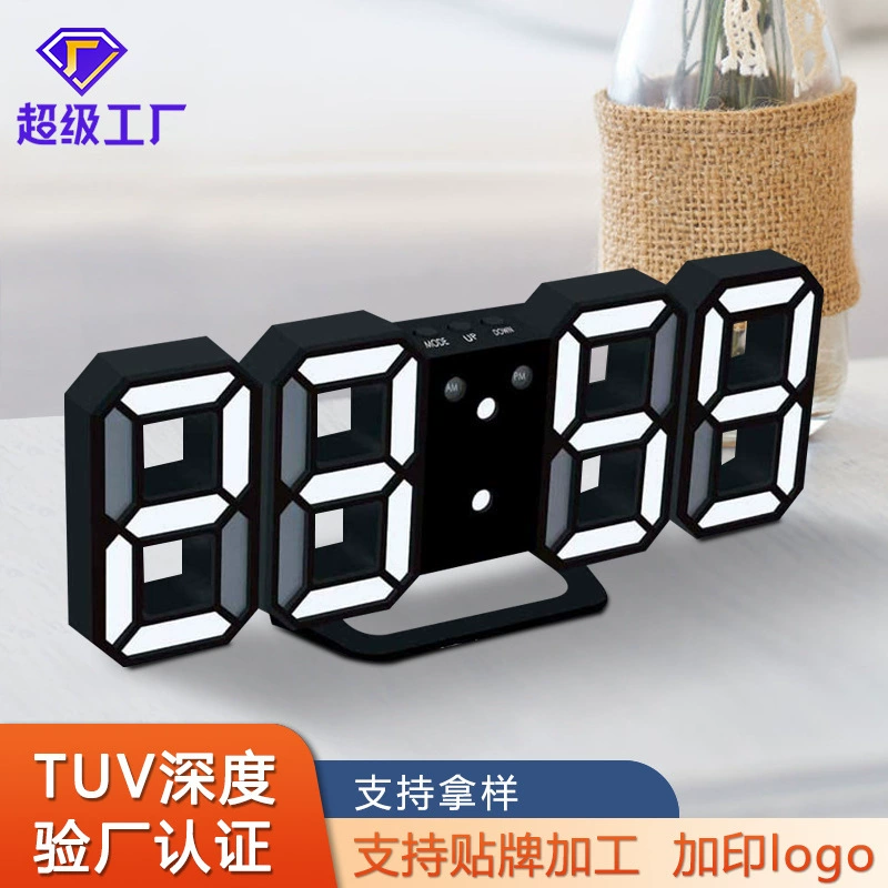 Умный будильник Source Factory, корейская версия, в стиле Ins, для девочек, 3D цифровые часы, настенные часы, настольные часы, часы для рабочего стола, три настройки будильника