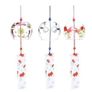 Japanese Style Glass Wind Chime Amazon Export E-Commerce Glass Hand-Painted Japanese Wind Chime Aliexpress Goldfish Set
