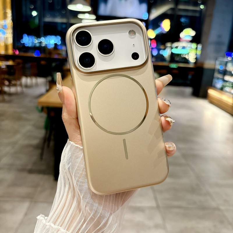 超薄金属漆适用iPhone17pro手机壳细圈磁吸苹果16pro防摔15保护套|undefined