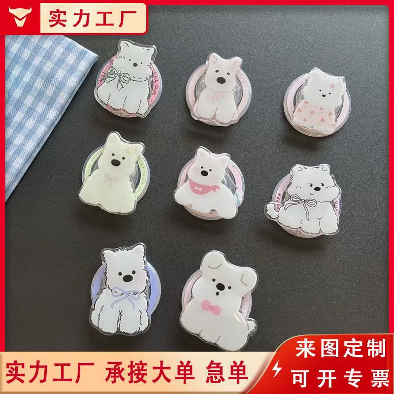 Заводская настройка настольного держателя для телефона, кастомный милый мультяшный акриловый держатель с воздушной подушкой