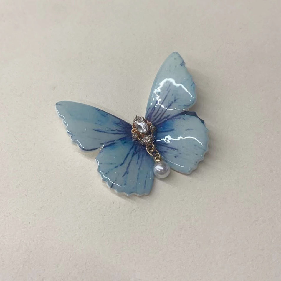 レトロ高級感蝶超大ヘアクリップシンプルなカモの口クリップカモの髪飾りアクセサリーカモの口クリップ