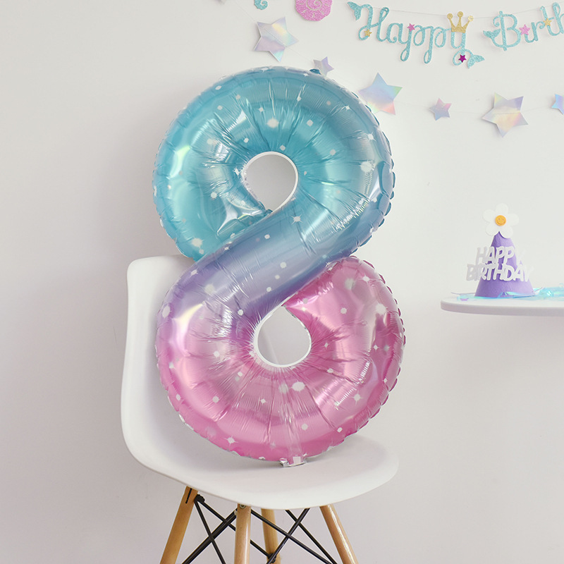 クロスボーダー米国版 40inch デジタルアルミフィルムバルーン大ゴールドとシルバーローズゴールドパーティー誕生日アレンジメント装飾アルミ箔|undefined