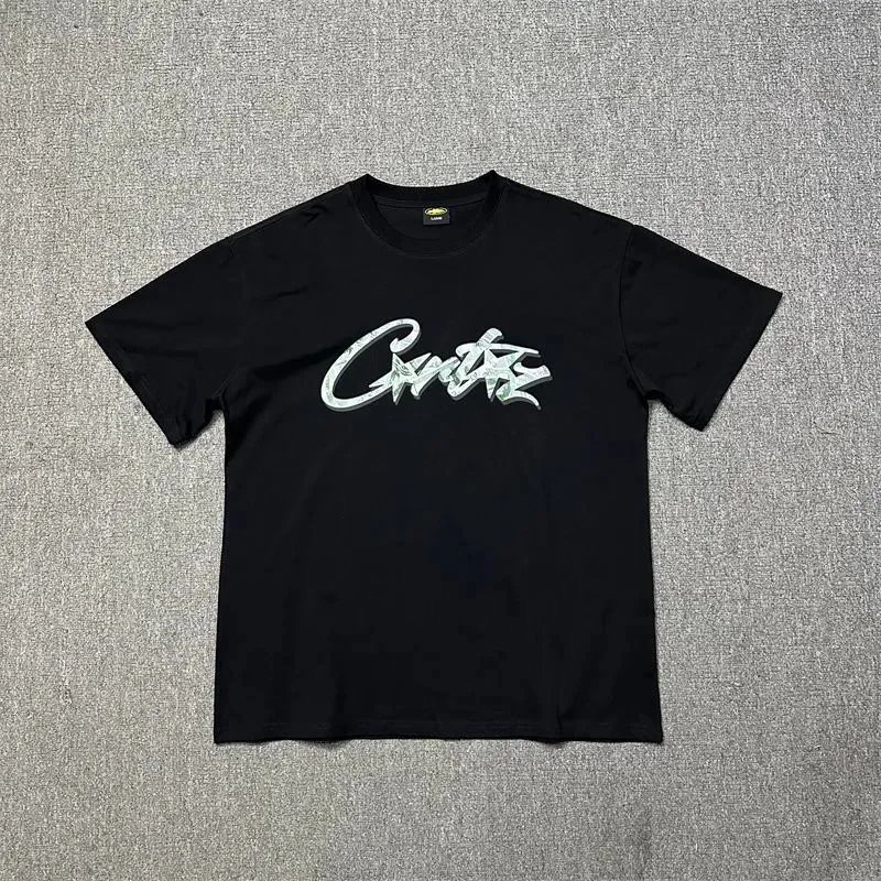Corteiz Script Logo T-shirt Black