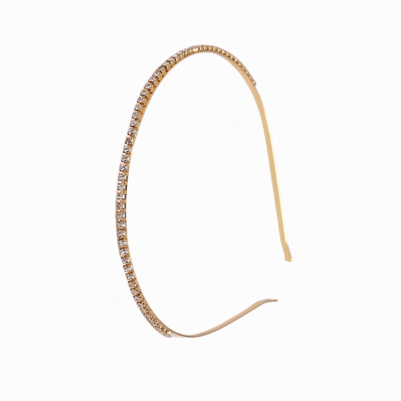 Japonés y coreano accesorios para el cabello tocado estilo coreano sola fila completa diamante rhinestone diadema dulce Joyería Al por mayor fábrica