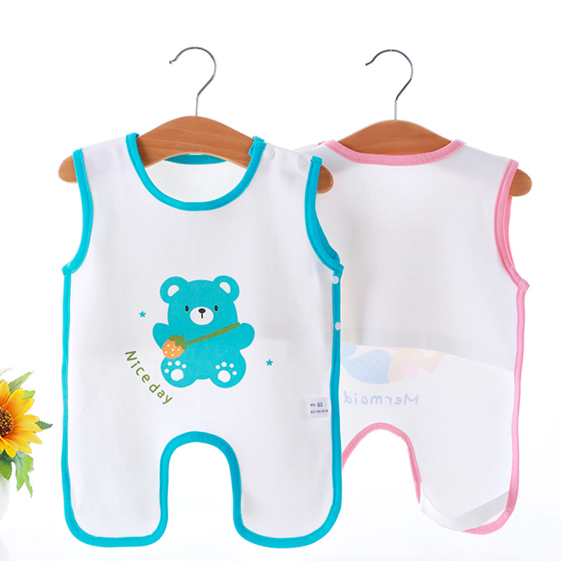 Baja de abdomen para bebés de verano delgada para bebés de algodón transpirable para dormir con chaleco frío