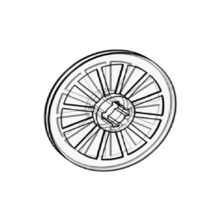 [Minimum Order of 1kg] Cross-Border Moc Domestic Building Blocks Compatible with Lego 24314 Bicycle Wheels, Wheelchair Push Wheels