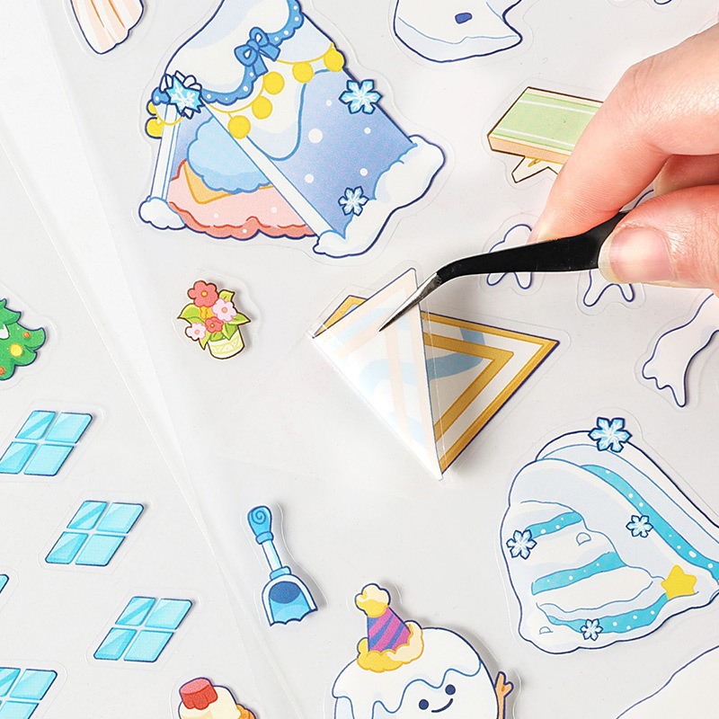 Nuevas pegatinas de paisaje en miniatura, pegatinas de facturación de bricolaje para niños y niñas, pegatinas de escena 3D al por mayor