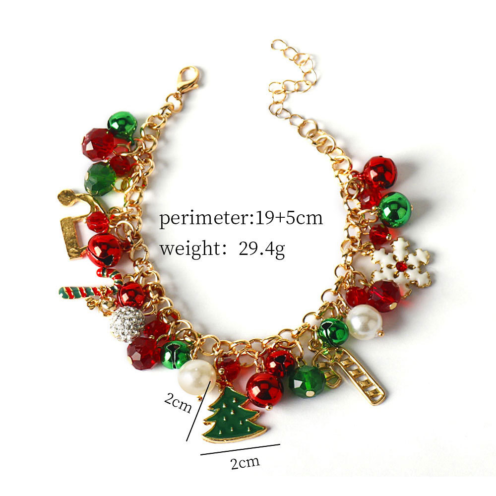 18g Weight Simple Style Classic Style Christmas Tree Alloy Chain & Link Bracelets Christmas Wholesale