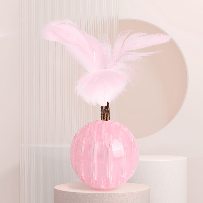 Bola de agujero de pluma rosa