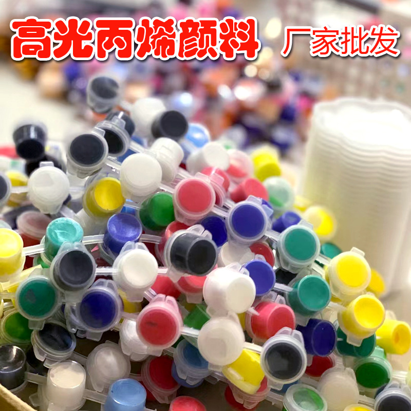 3 ml 6-packs 8-colors 12-colors high-gloss acrylic enamel plaster doll paint children DIY painting factory wholesale 