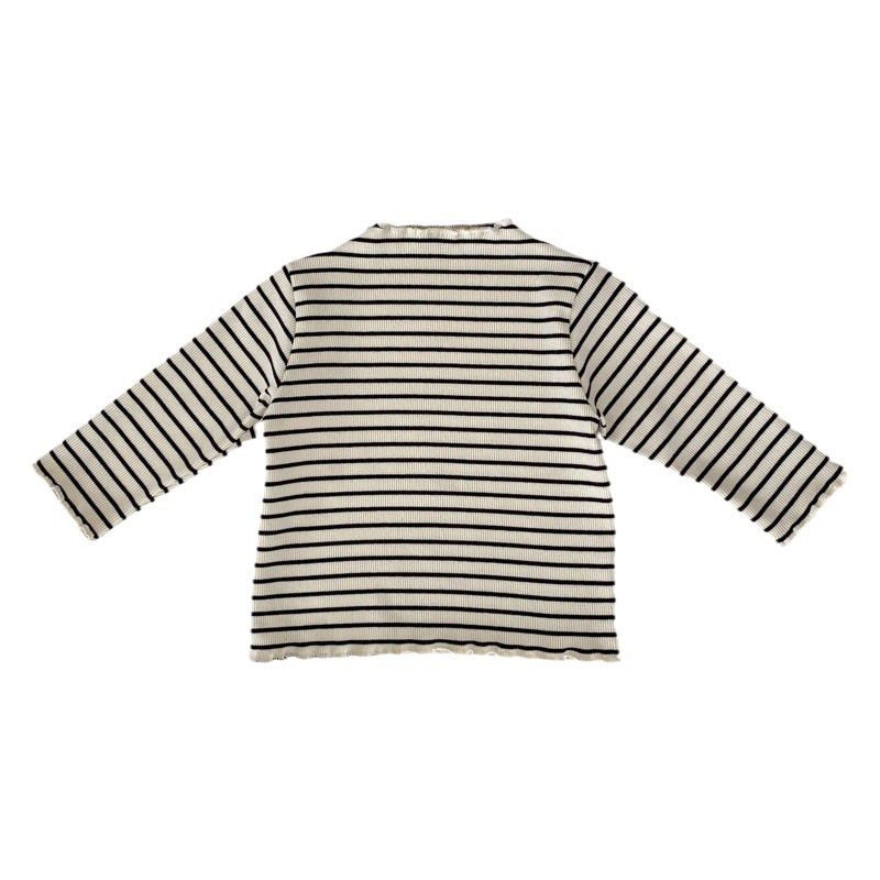 Ins Autumn New Style Girls' Half-Turtleneck Ruffled Edge Base Shirt, Stylish Floral Thin Long-Sleeve Top for Baby Girls