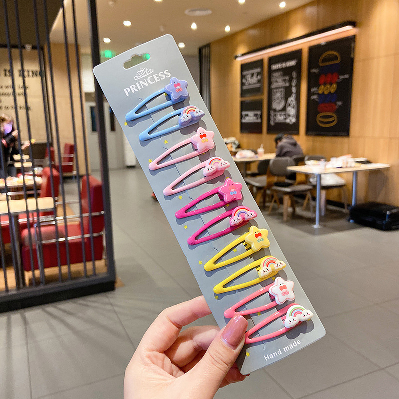 La horquilla de los niños niña BB tarjeta de clip pelo roto bebé horquilla niña princesa clip tocado lindo flor accesorios para el cabello