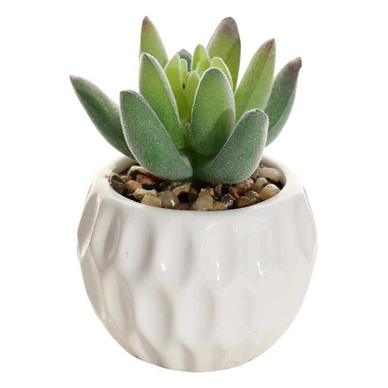 Flores falsas, bonsái pequeño suculento artificial, adornos interiores modernos y creativos, flores artificiales, plantas en macetas de una sola pieza image 1