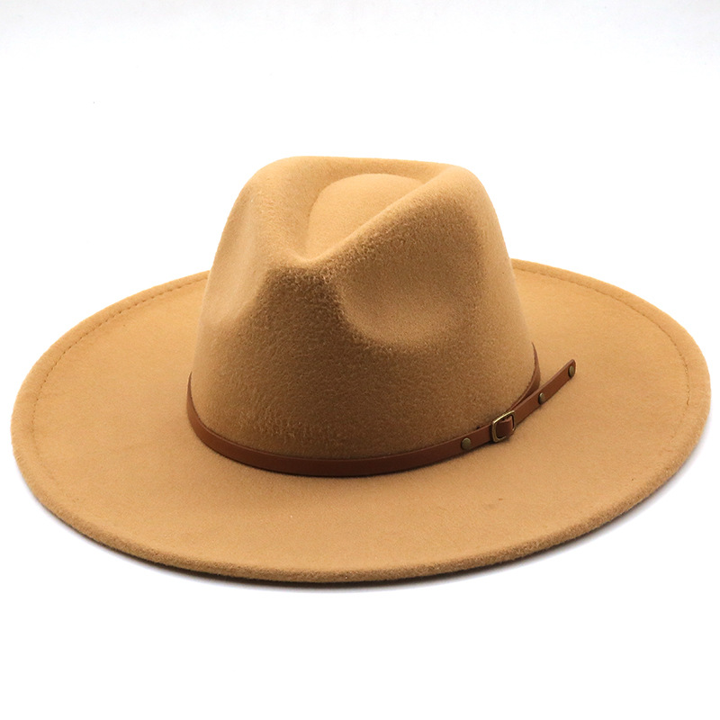 Retro Woolen Jazz Felt Hat display picture 5