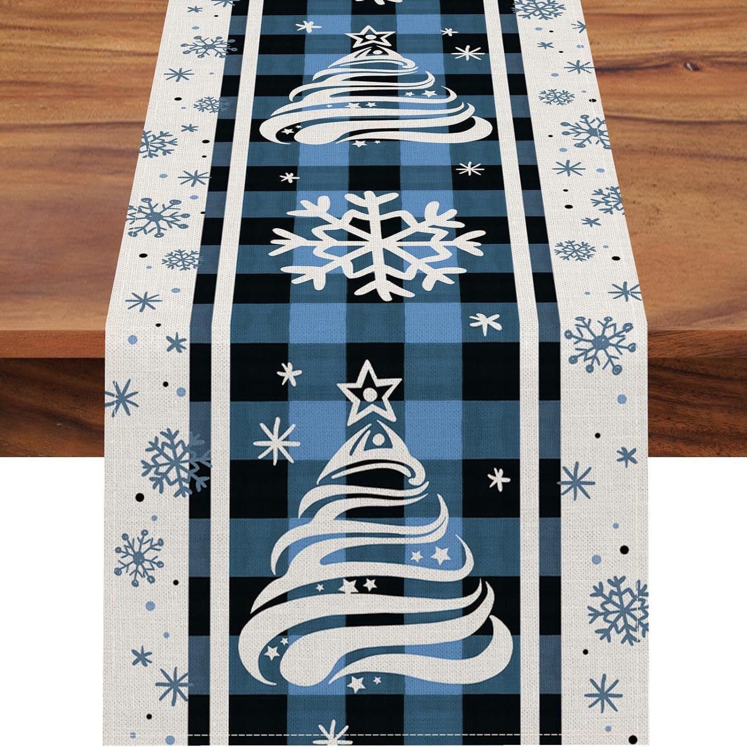 Amazon nueva bandera de mesa de Santa Claus blanca mesa de té de Navidad sala de estar dormitorio mesa de decoración de fondo