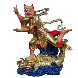魁星爷介绍塑像图片文昌帝君介绍塑像图片彩绘贴金木雕树脂