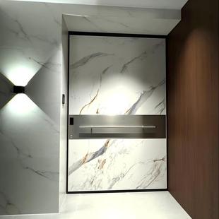 Custom Cast Aluminum Door with Offset Axis for Home Entrance, Single or Double Glass Door, High-End Factory Entrance Villa Door, Anti-Theft