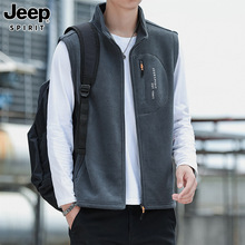 JEEP吉普2024 新款潮流摇粒绒马甲男士休闲户外时尚马甲外套2638