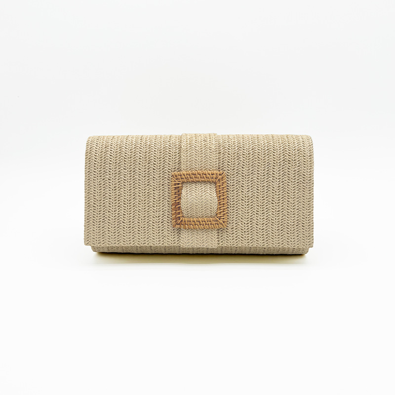 PVC Color Sólido Tejido Cuadrado Bolsos De Noche display picture 2