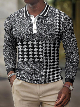 Comercio exterior transfronterizo primavera nuevos hombres de manga larga con botones POLO camisa hombres europeos y americanos moda casual top hombres