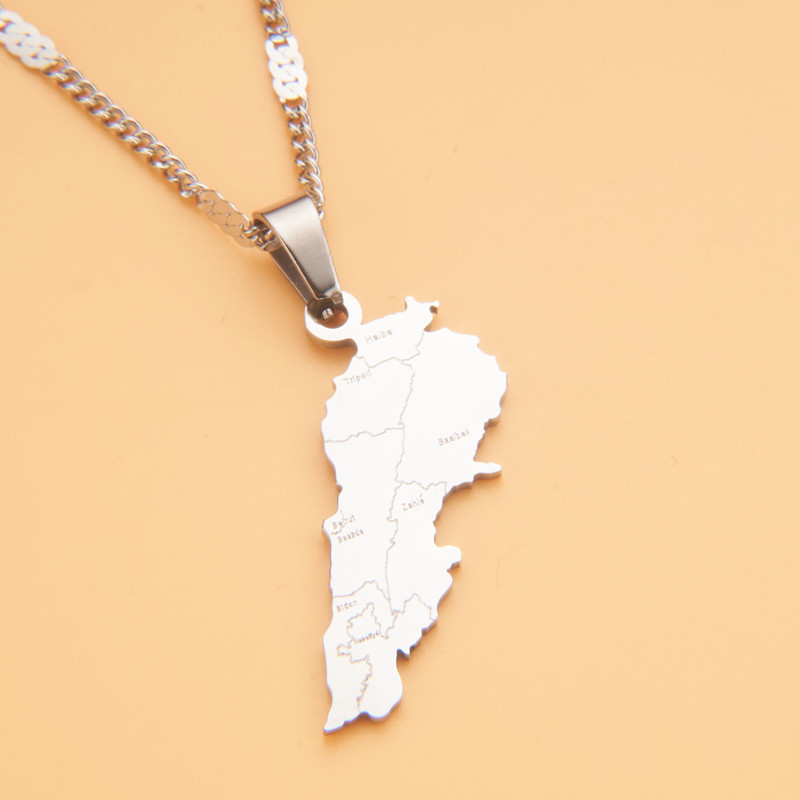 Plating Design Charm Ornament Best Seller In Map City Pendant Necklace Men And Women Temperament Personality Stainless Steel Necklace