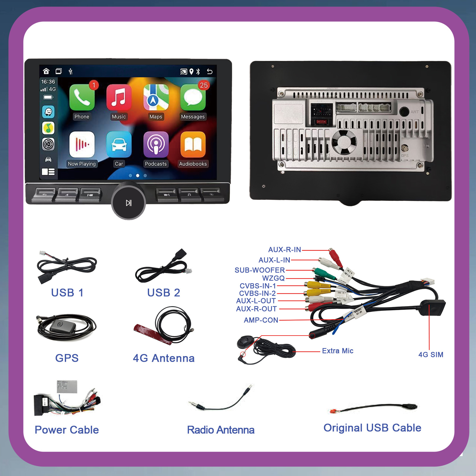 Export Quality Universal Car Gps Navigator 13.1inch Support Multi-National Language Factory Direct Hair