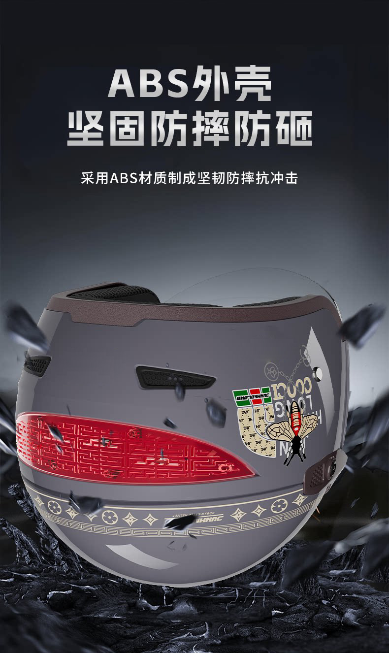 Helmet for women riding electric scooters, rainproof with silver-coated lenses, 3C certified, suitable for all seasons, sun protection, UV protection safety helmet