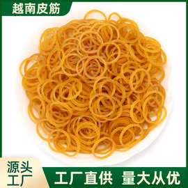 越南原装橡皮筋一次性橡胶圈不易断牛皮筋厂家直供高弹力黄色皮筋