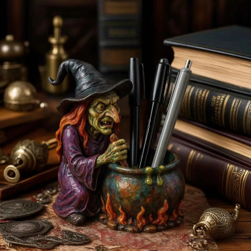 Witch Cauldron Pen Holder|undefined