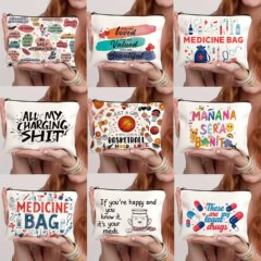 Amazon Xiyin 人気のクリエイティブレタープリント化粧品バッグ女性のトイレタリーバッグ収納袋クロスボーダー卸売
