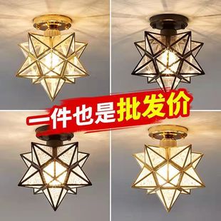 Nordic Entrance Hall Light Corridor Aisle Light Light Luxury Diamond Balcony Cloakroom Ceiling Light Bedroom Star Lamp