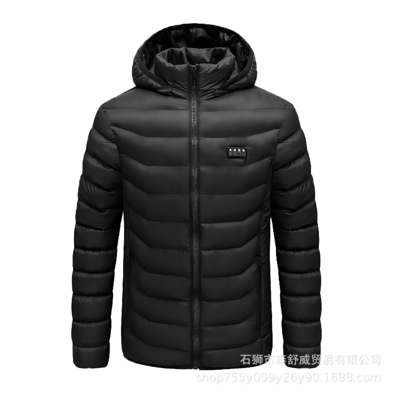 Nueva ropa acolchada de algodón de calefacción inteligente de invierno Ropa acolchada de algodón de calefacción de carga USB de cuatro zonas de control 23 ropa acolchada de algodón de calefacción de seguridad inteligente