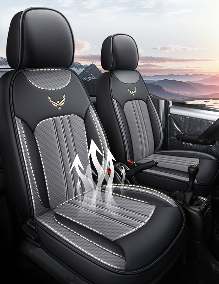 Wuling Rongguang New Truck Small Truck Special Seat Cover Double Row Single Row Fully Enclosed Small Truck Four-Season Leather Car Seat Cushion
