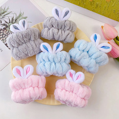 原創設計可愛兔耳朵手腕帶 洗漱防水防濕腕帶高馬尾發圈 可做髮帶