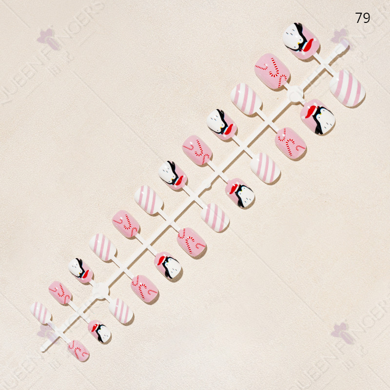 Nuevo manicure 24 piezas de banda de desgaste de uñas productos terminados manicure niños parches manicure productos terminados manicure