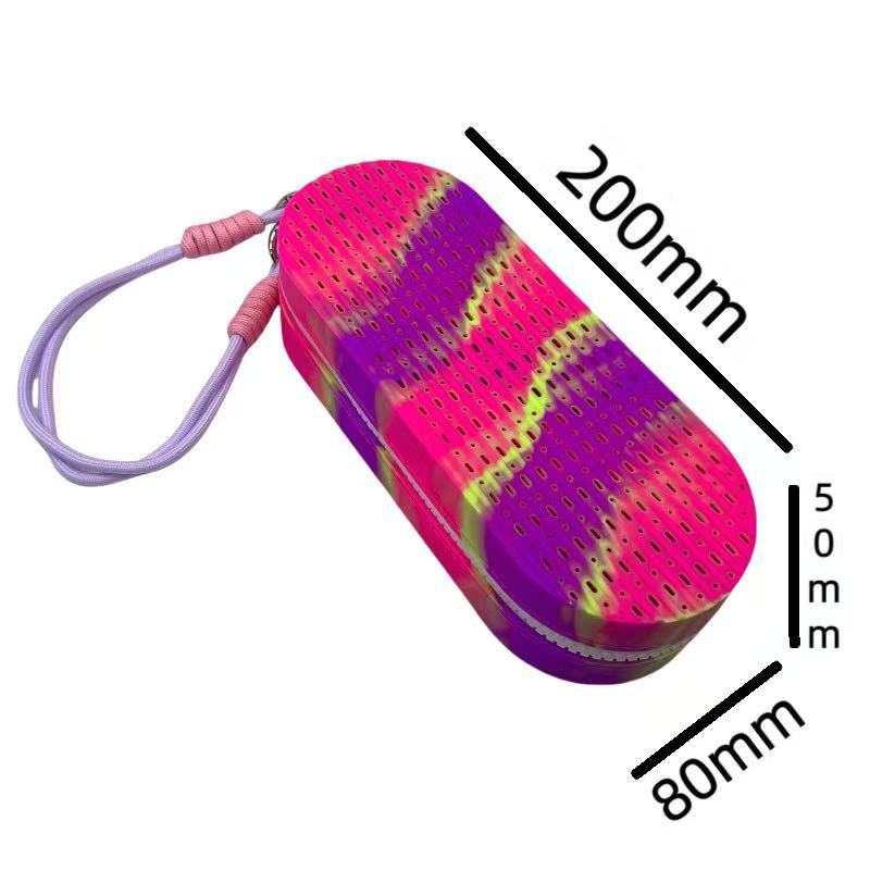 シリコン製メガネ保護ケース、両面通気性、大容量スイミングゴーグルケース、ポータブル、落下防止収納バッグ、スイミングゴーグル