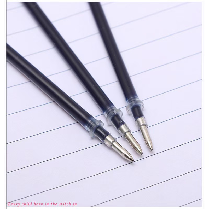 Bullet tip neutral disappearing pen refill 0.5mm student needle tip black disappearing refill, continuous refill, quick-drying