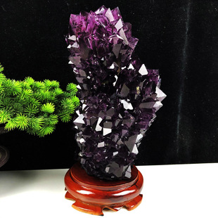 New DIY Crafts Ornamental Stone Alum Crystal Round Base Creative Home Decoration Living Room Entrance Ornaments