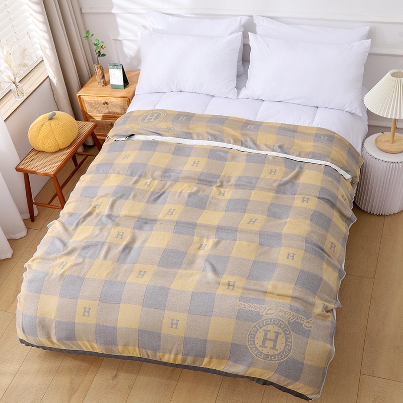 H 격자 무늬 노란색