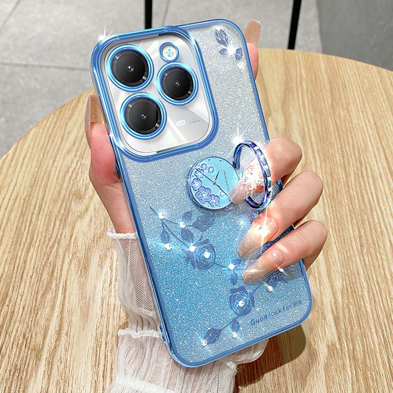 For Samsung J2 transparent J330 electroplating J4Plus glitter J5 ultra-thin J6 J7Prime 8 mobile phone protective case