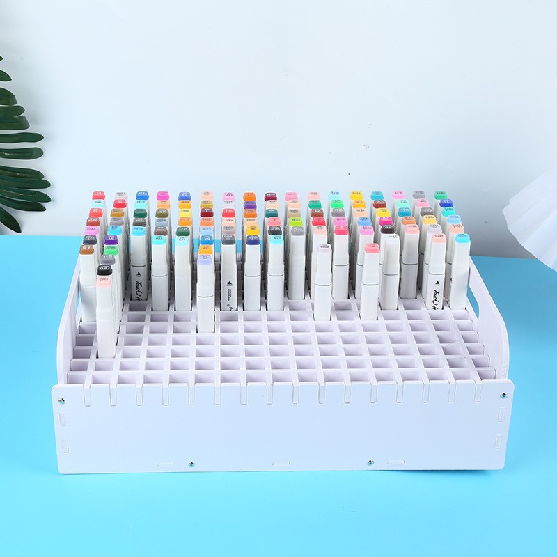 Cross-Border Marker Pen Storage Box, Pegboard Kindergarten Children's Desktop Pen Holder, Multifunctional Pen Holder Storage Rack