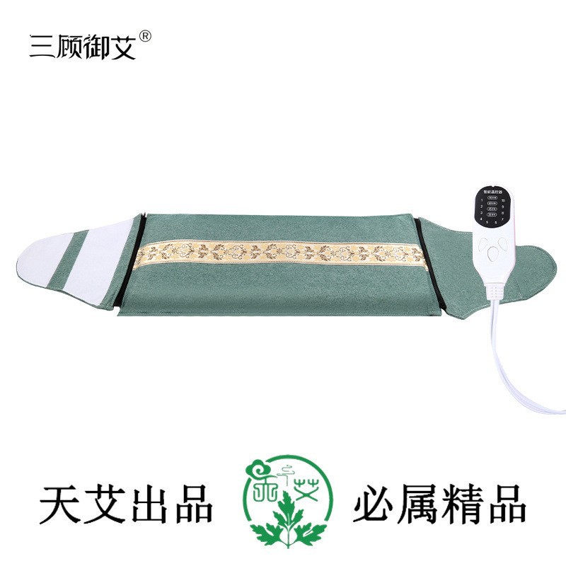Green linen + medicinal salt [free mugwort bag] waist-sticking style