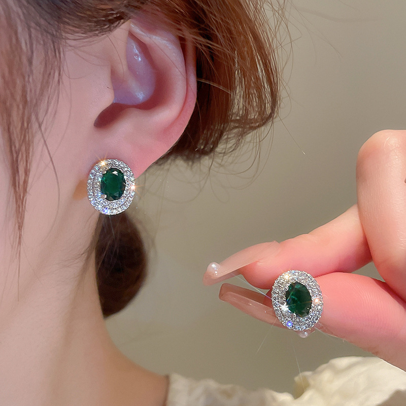 Pendientes de perlas de flor de circón de aguja de plata, pendientes de lujo de alta gama de lujo ligero exquisito, pendientes de todo fósforo blanco de moda de nicho al por mayor