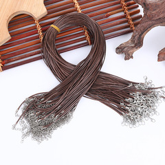 韓國蠟線 項鍊 飾品配件 diy項鍊繩 龍蝦扣 皮繩 吊墜掛件繩 咖啡