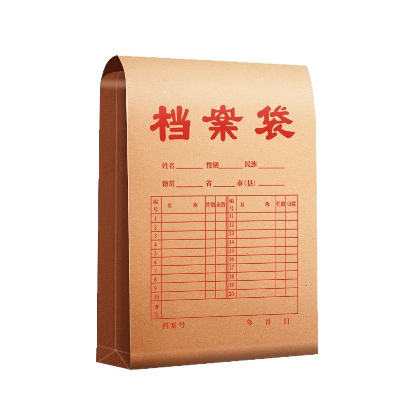 Youyi A4 File Bag File Bag Kraft Paper Large Capacity Thickened Personnel Storage Bag Information Bag for Members
