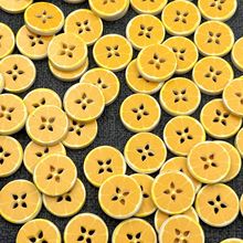 切片柠檬可爱DIY卡通纽扣 童装外套四眼衬衫扣POLO衫发饰装饰扣子