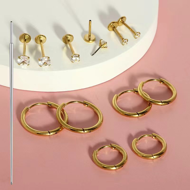 Pointed titanium steel lip stud product view