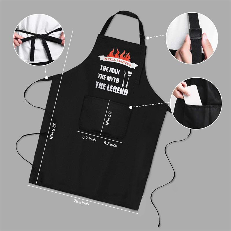 Delantal de poliéster con cuello halter para tiendas de té con leche y cafeterías, delantal de poliéster con cuello halter para trabajo, directo de fábrica