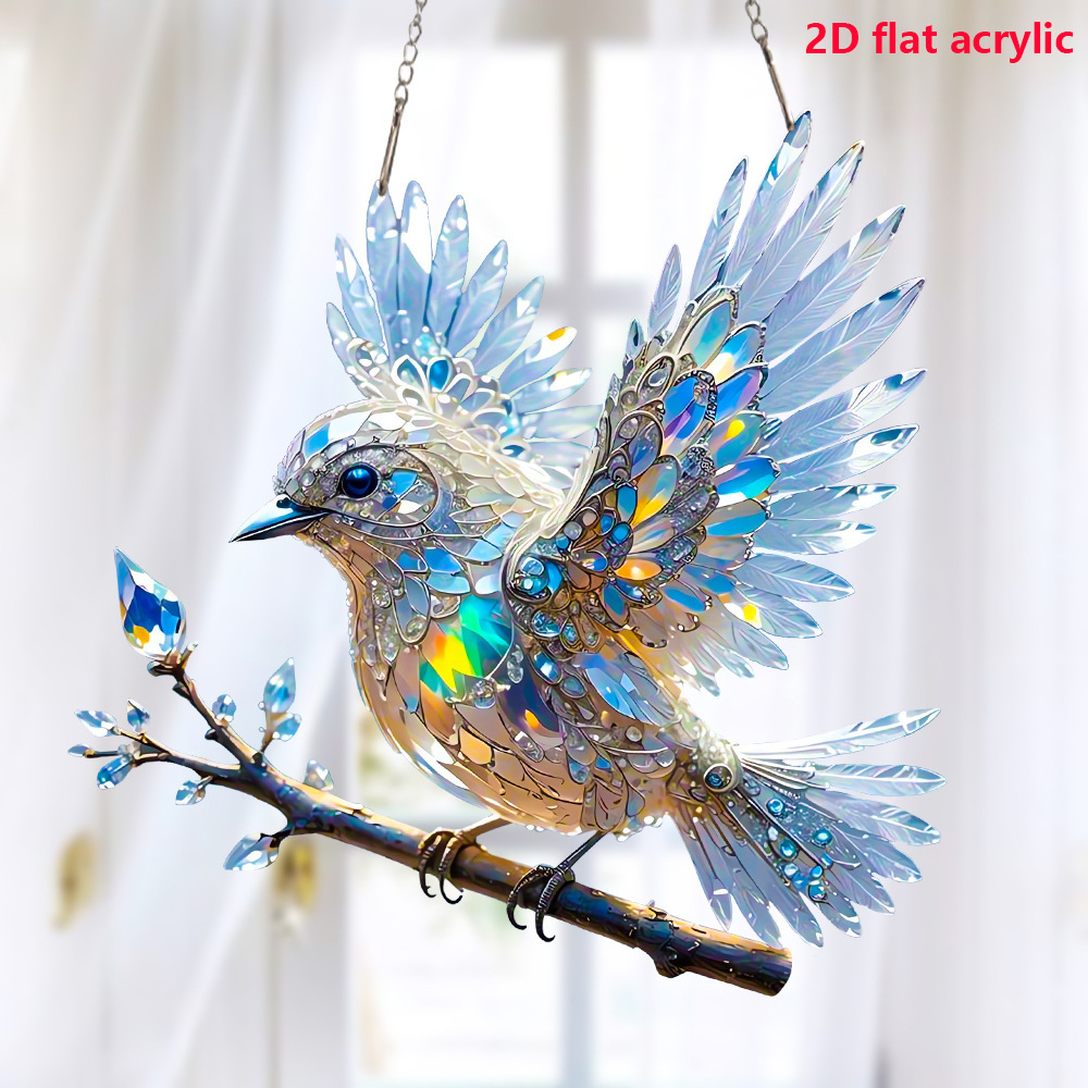 Ventas transfronterizas bonitas aves acrílicas sala de estar colgantes de patio de fiestas decoración colgantes regalos
